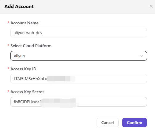 Add an access account