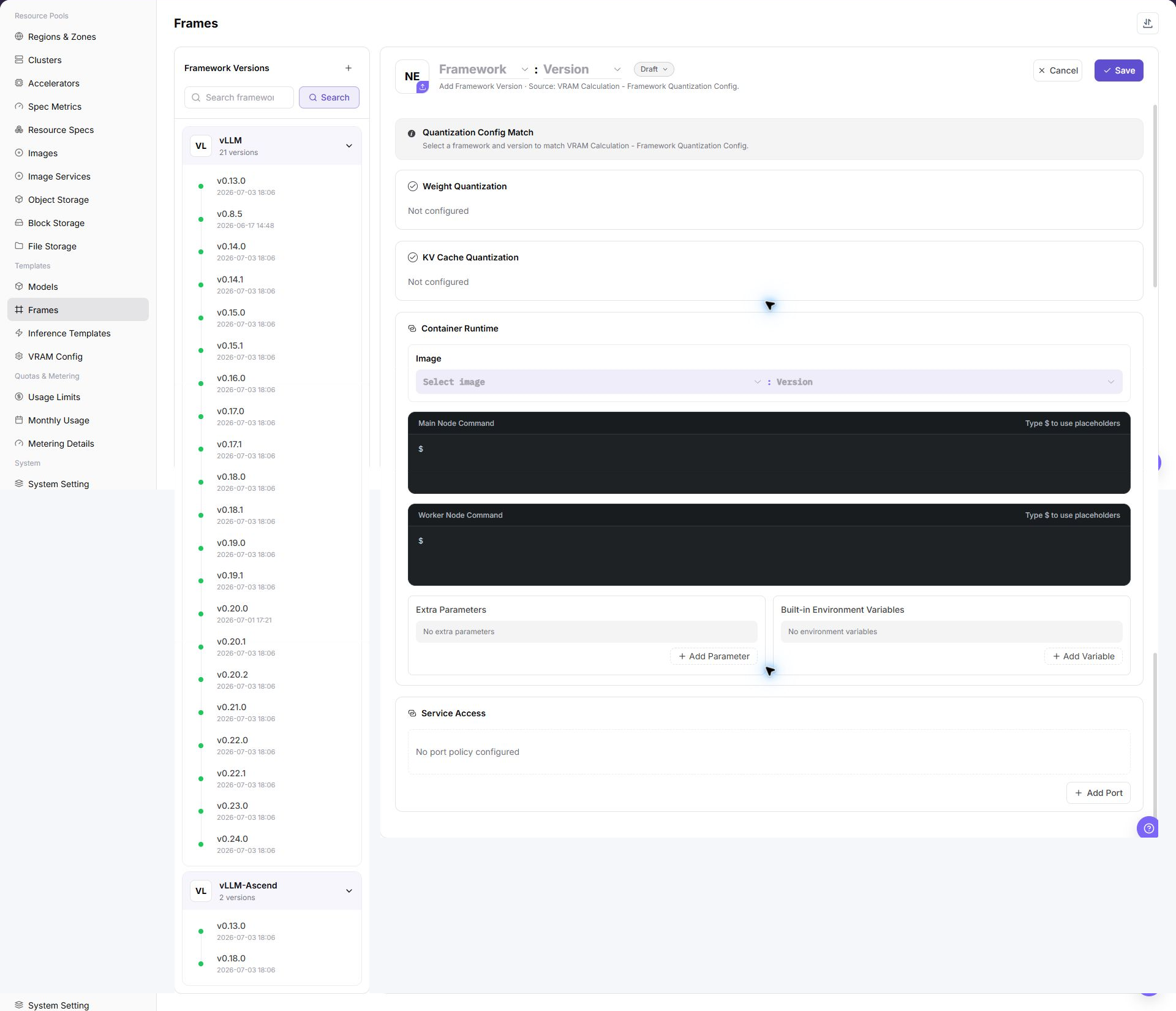 Add framework