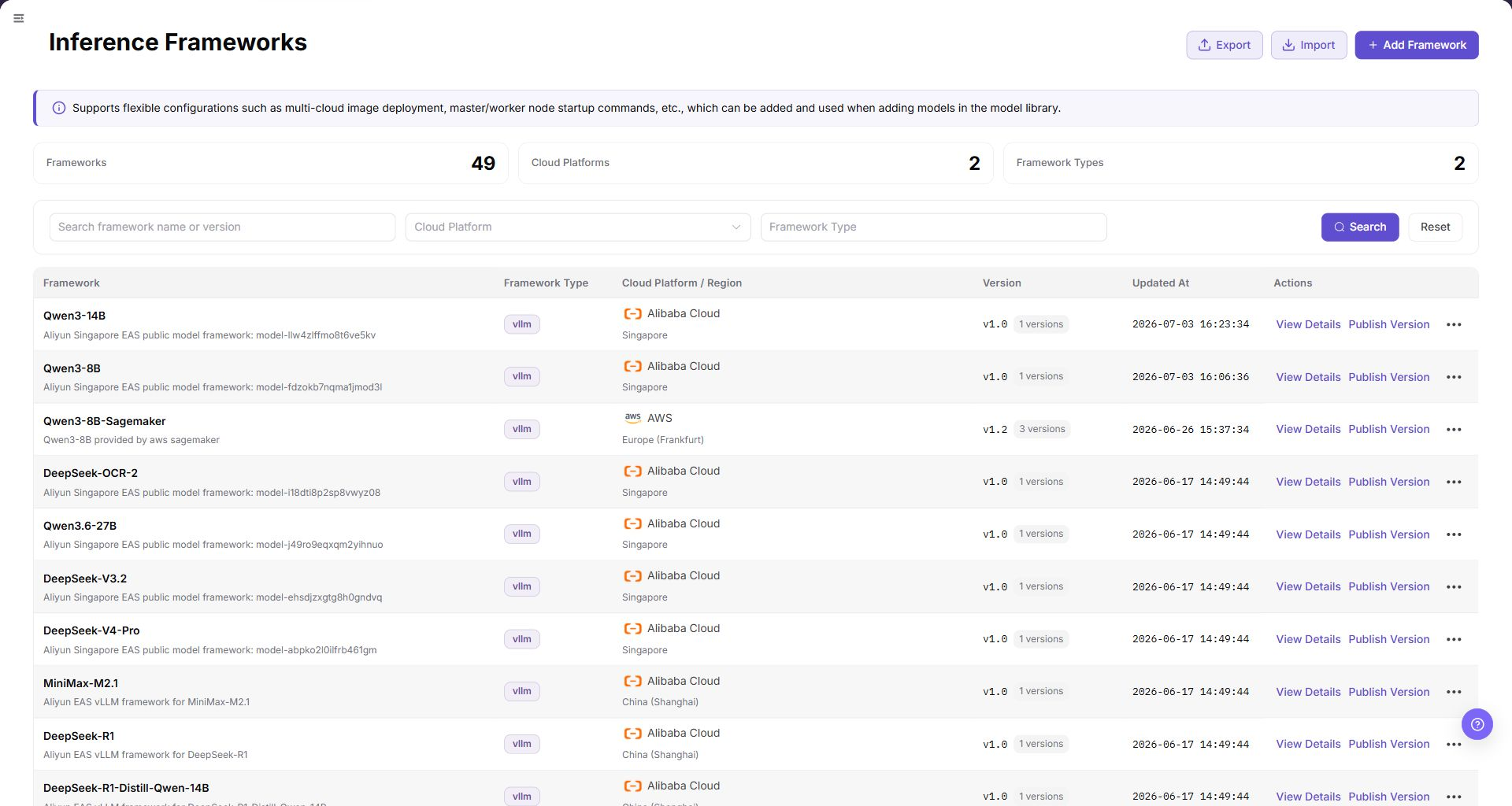 Review inference frameworks