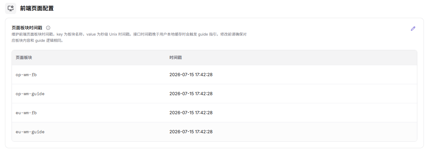 前端页面配置