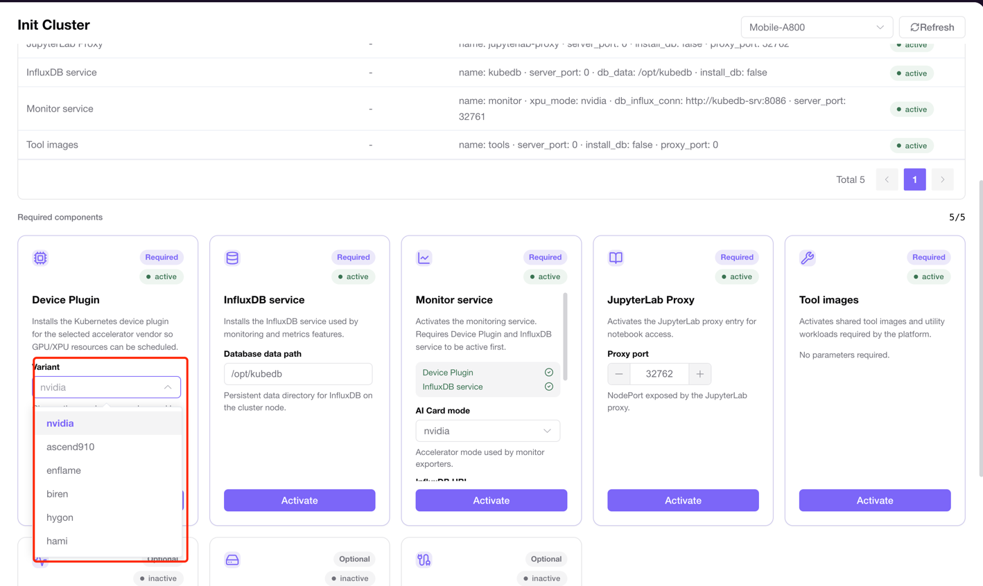 Activate Device Plugin