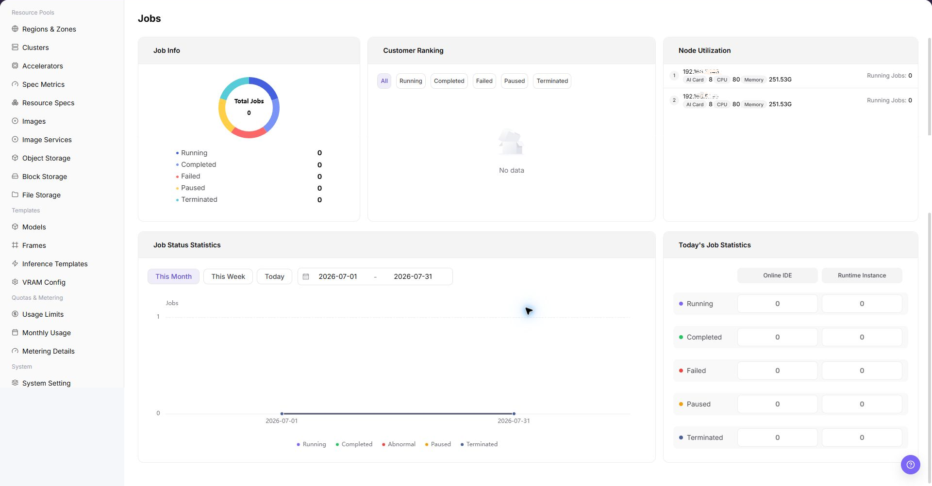 View job monitoring
