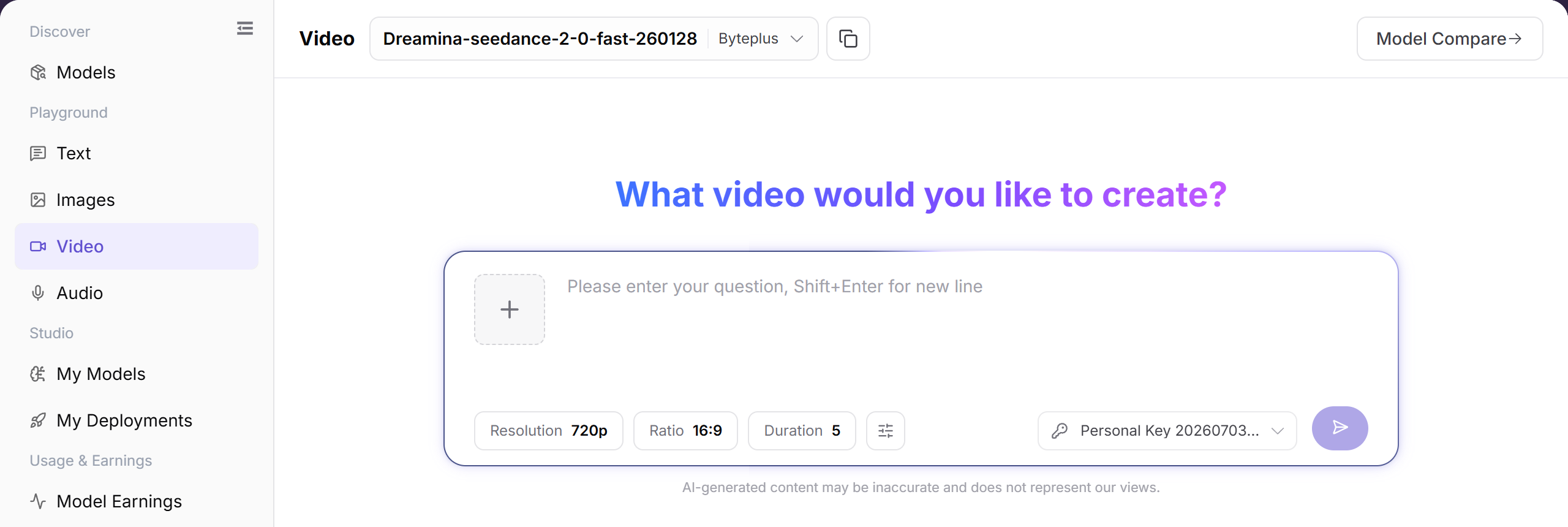 Configure video generation