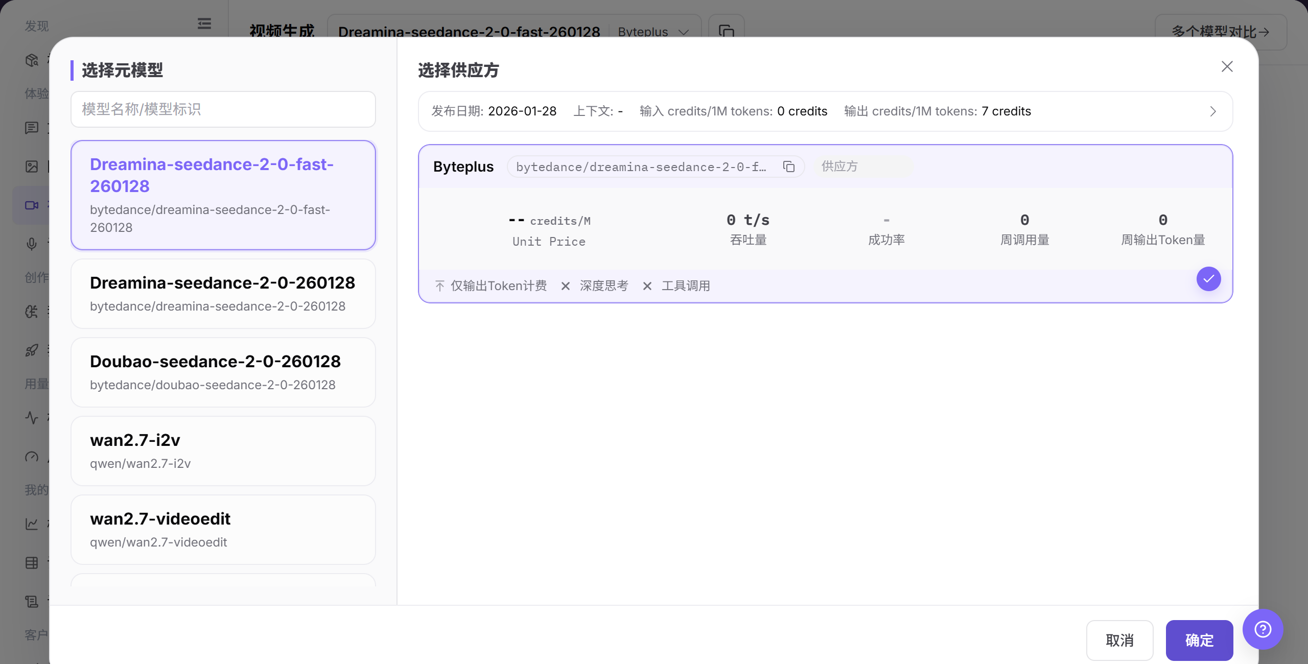 选择视频模型