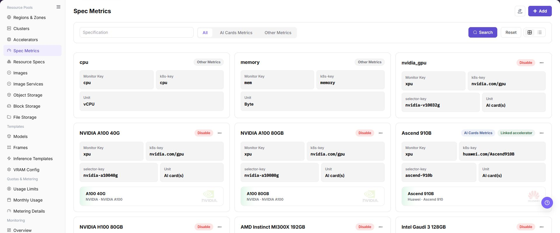 Spec Metrics
