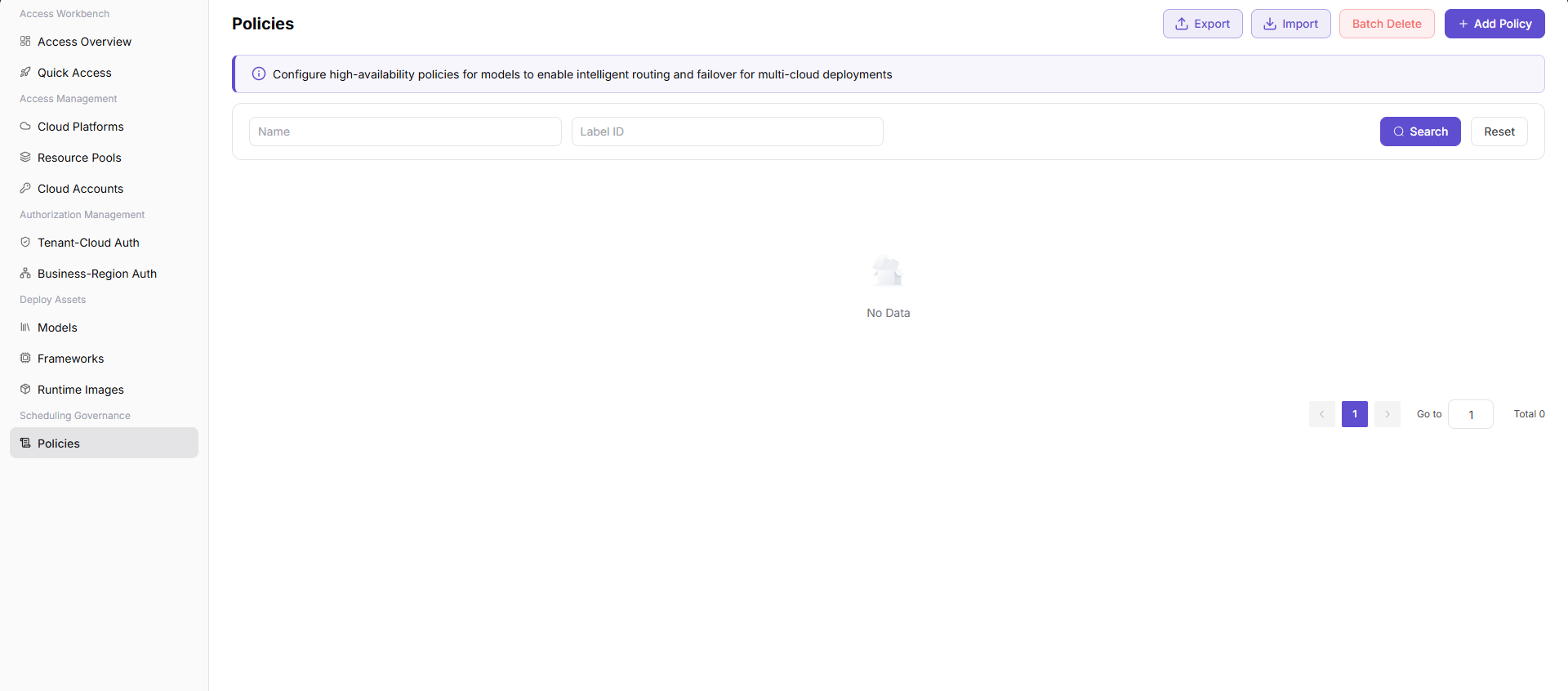 Configure policy scope, priority, and resource pools