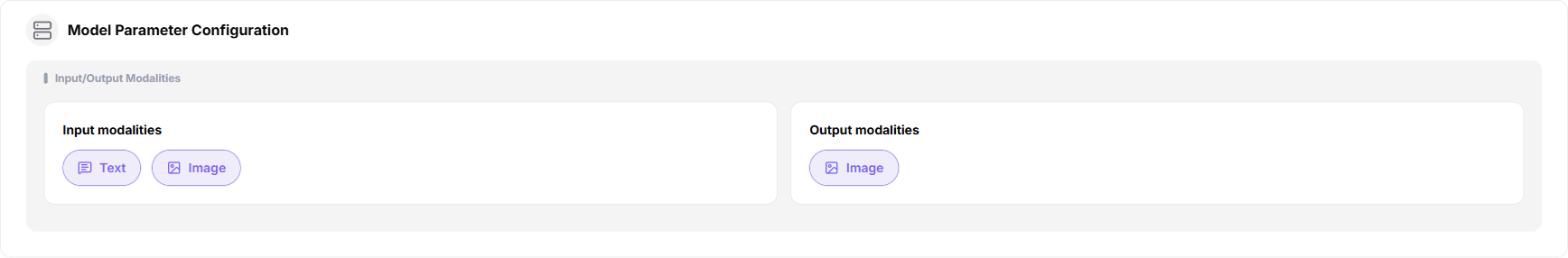 Configure model parameters