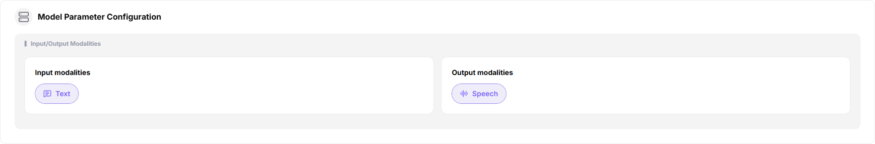 Configure model parameters