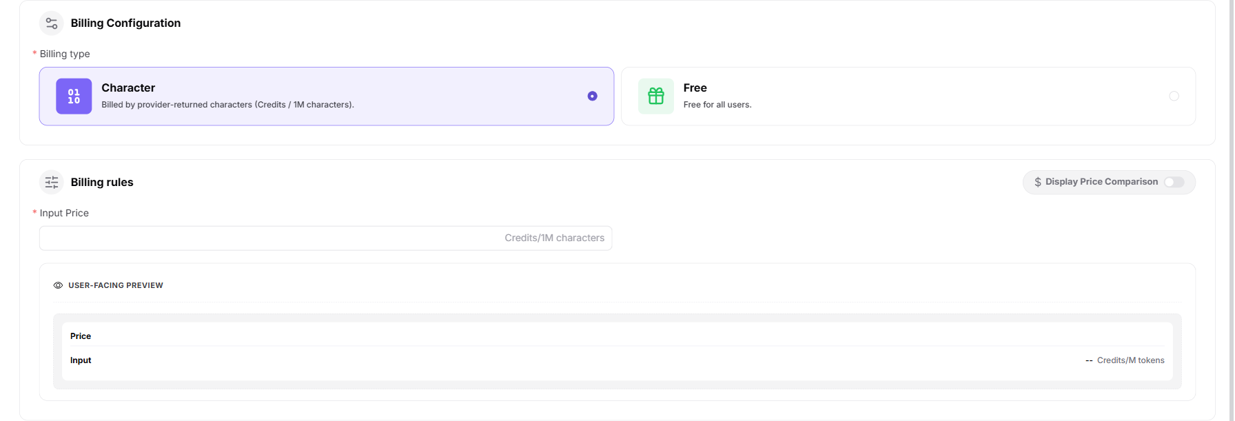 Configure billing