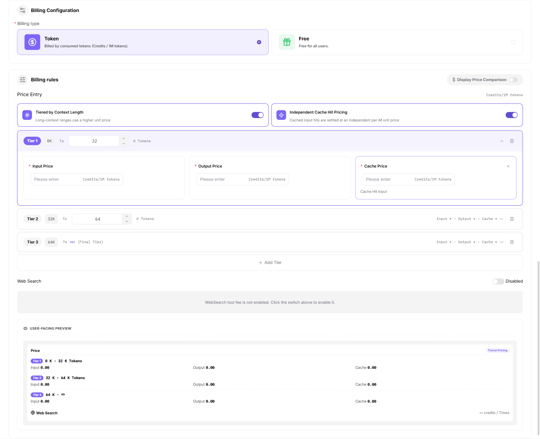 Configure billing