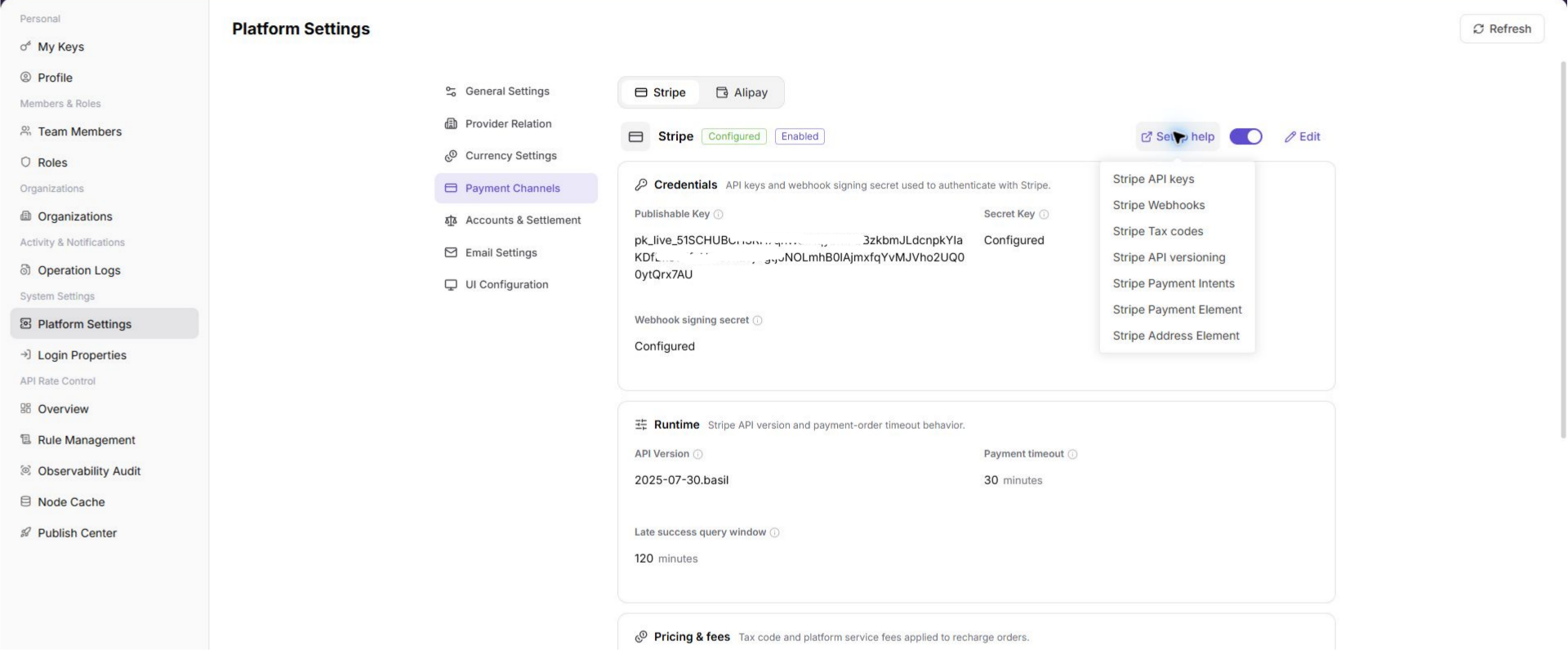 Stripe Setup Help